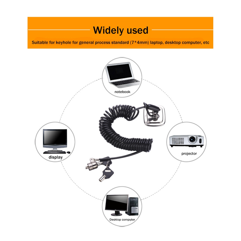 Laptop Lock Cable - Serrure antivol pour ordinateur portable, corde