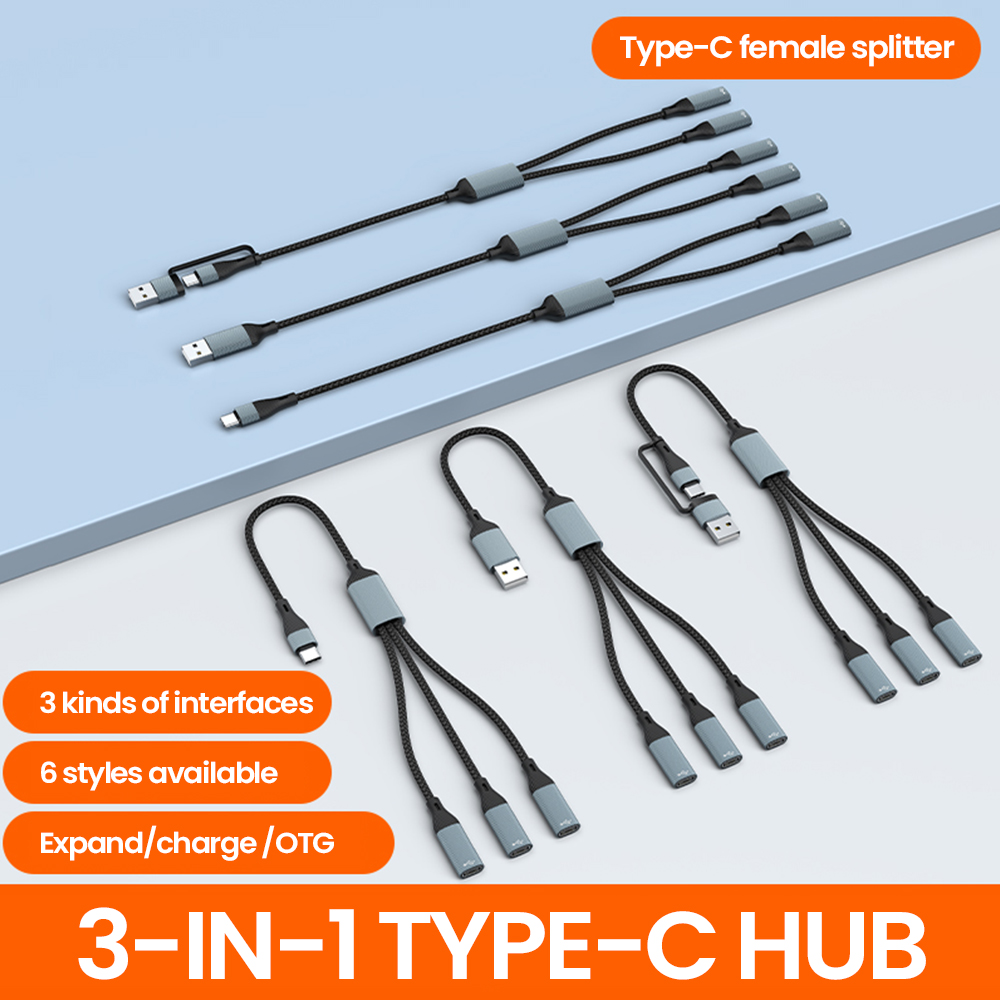 Laptop Lock Cable - 3 en 1 Type C Hub