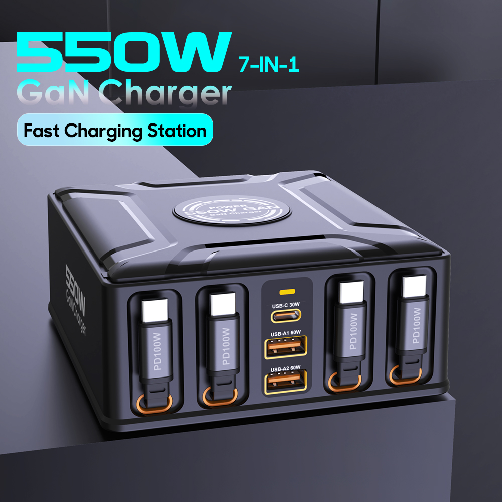 Laptop Lock Cable - Station de charge 7-en-1 550W avec