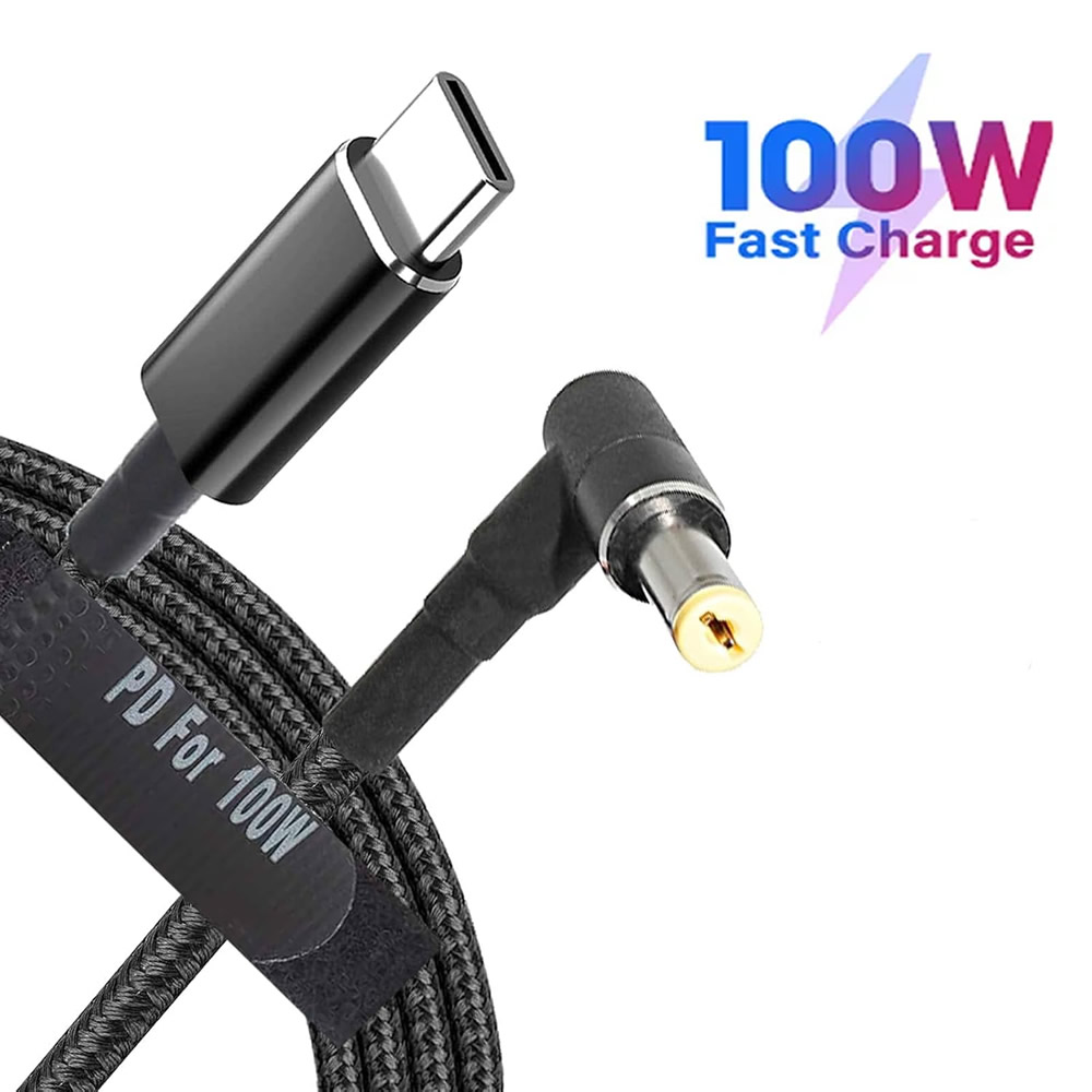 Laptop Lock Cable - Câble convertisseur mâle Type-C vers 5,5x2,5