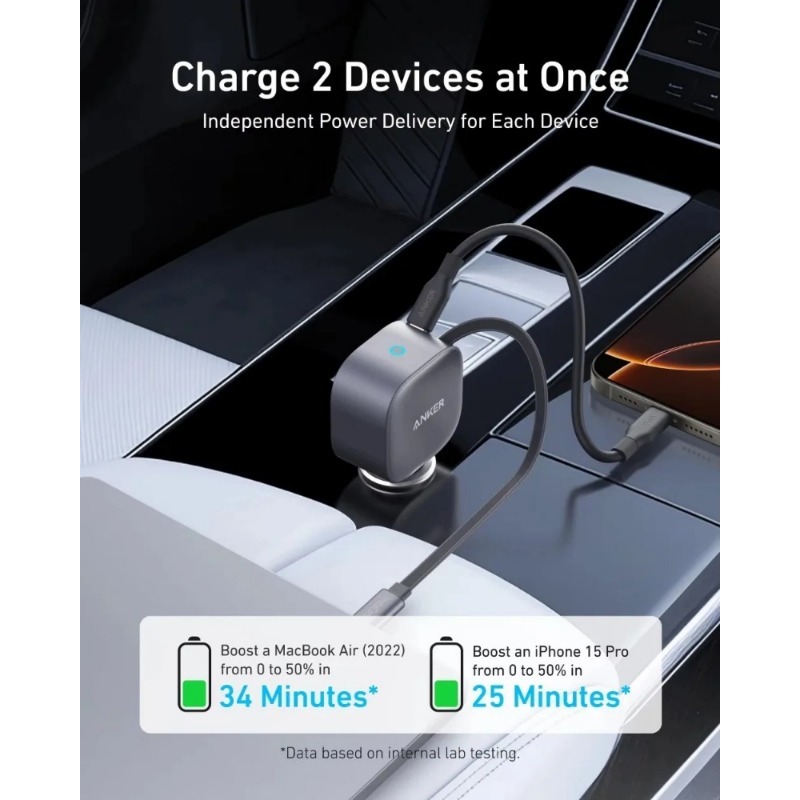 Chargeur de voiture USB-C Anke - Laptop Lock Cable avis et prix