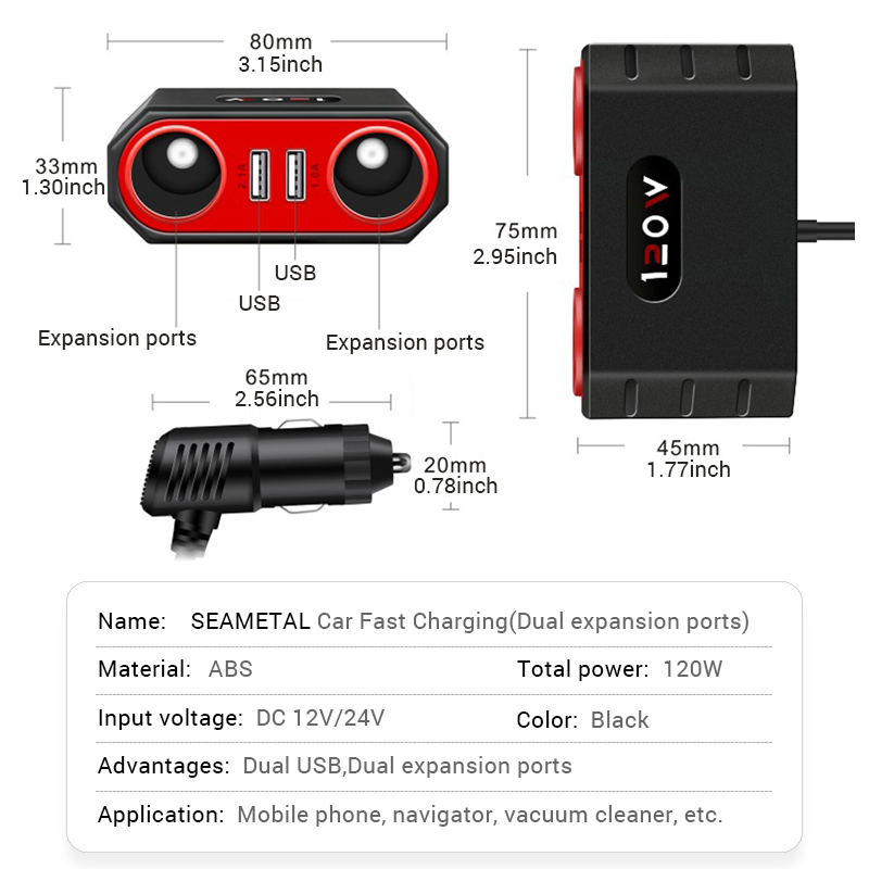 SEAMETAL 120W chargeur de voit - Laptop Lock Cable avis et prix